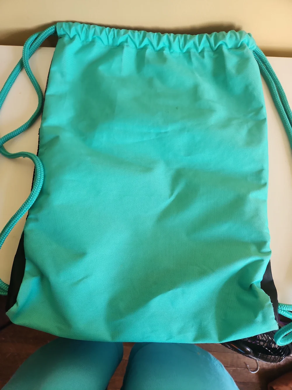 Adidas Drawstring Gym Sack in Teal & Charcoal - Picture 7 of 8